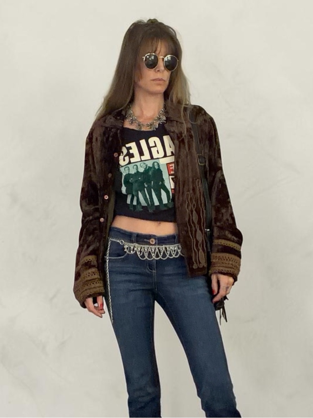 Coldwater Creek Chocolate Brown Velvet Jacket Size Large